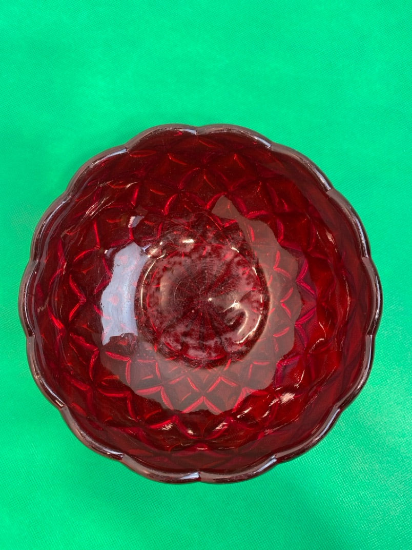 Rød Odin glasskål
