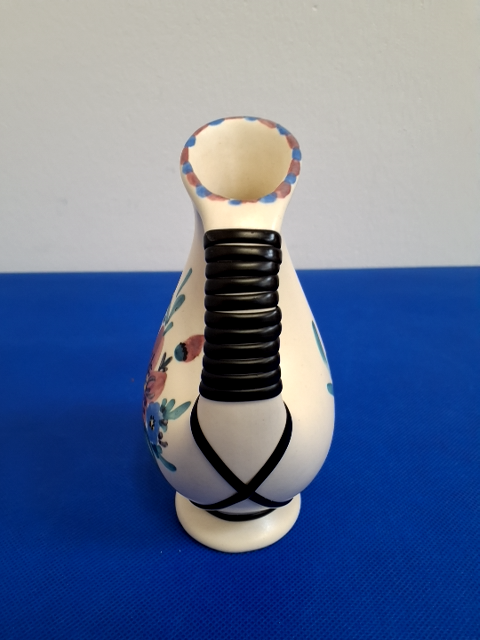 Blomstret keramik kande/vase