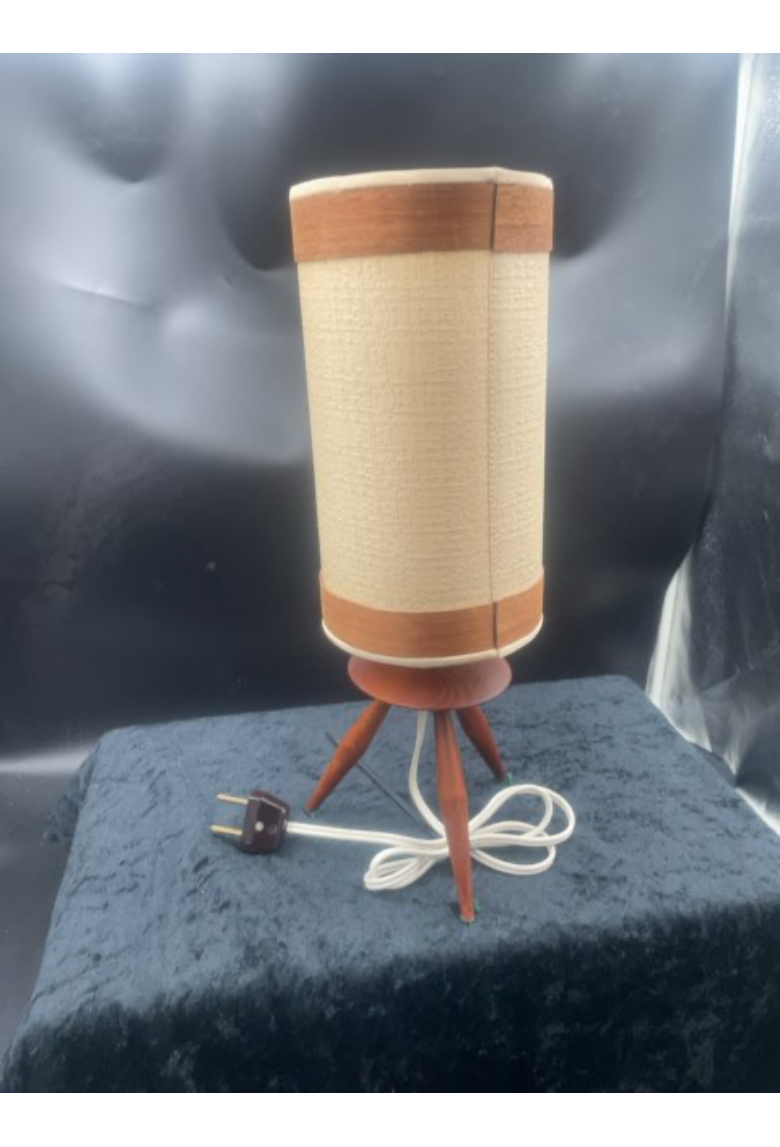 Teak Bordlampe