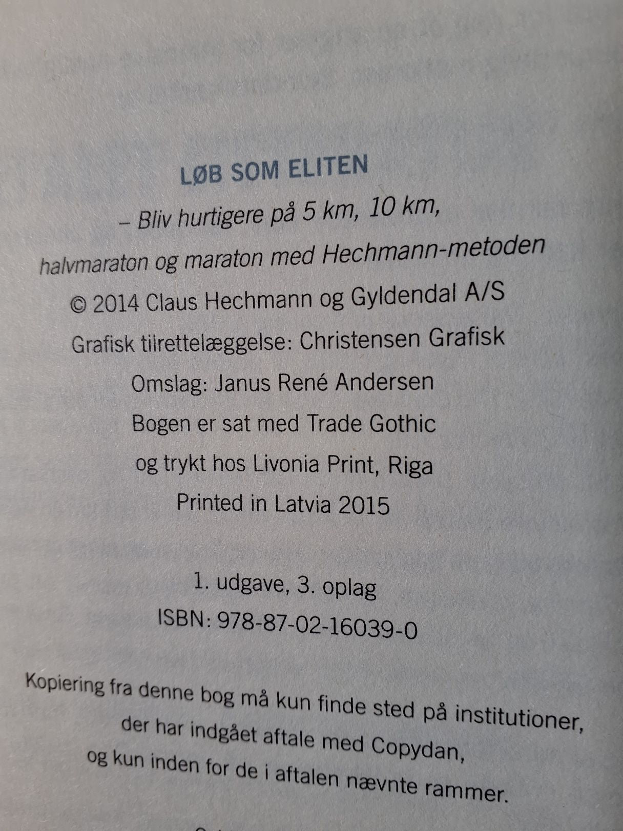 Løb som eliten, Claus Hechmann