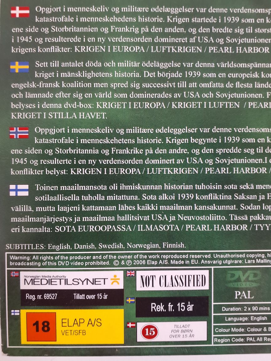 Dvd box: World War II