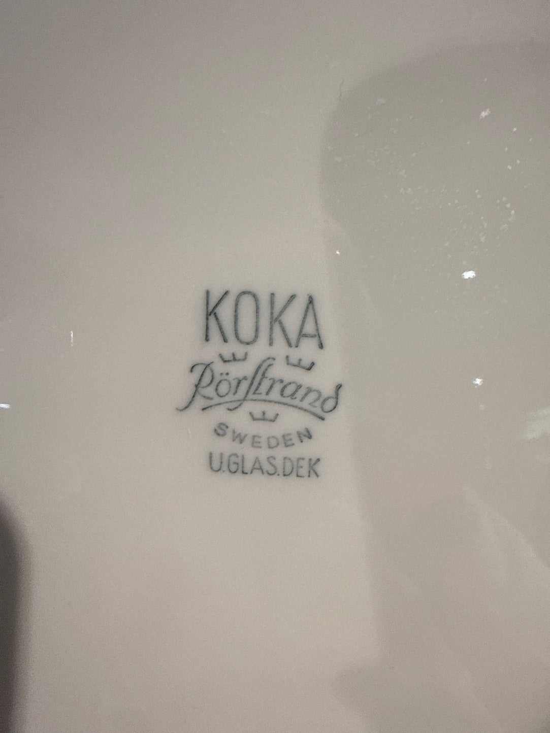 Tallerken m. Blå kant