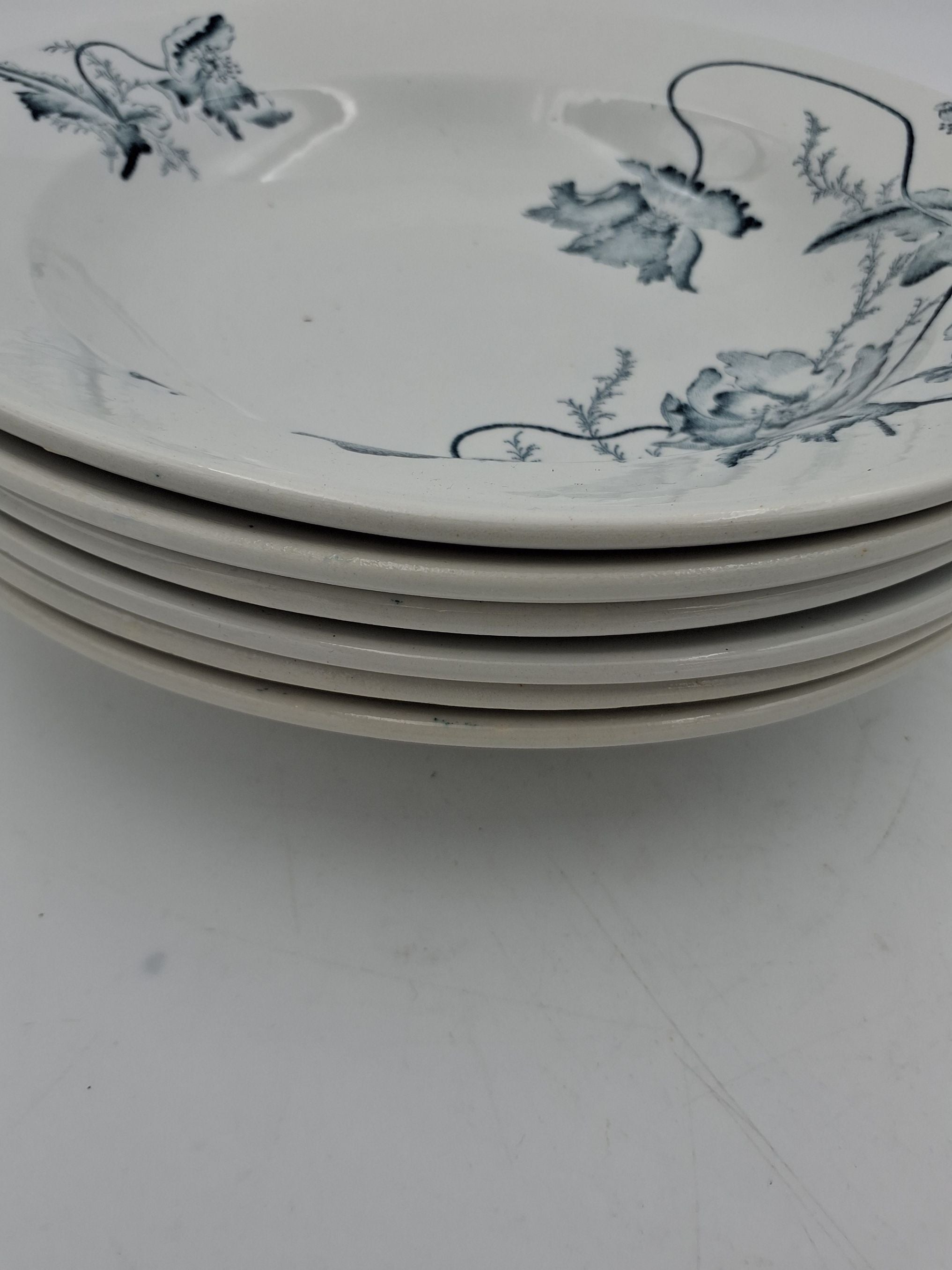 Vintage fajance dybe tallerkner
