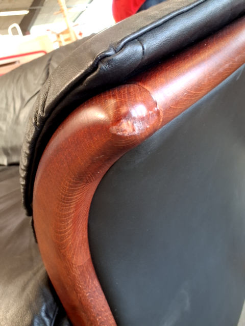 Sort læder sofa, ekornes