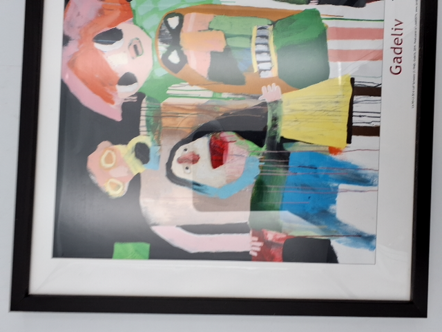 Signeret plakat, Byliv, af Leif Sylvester