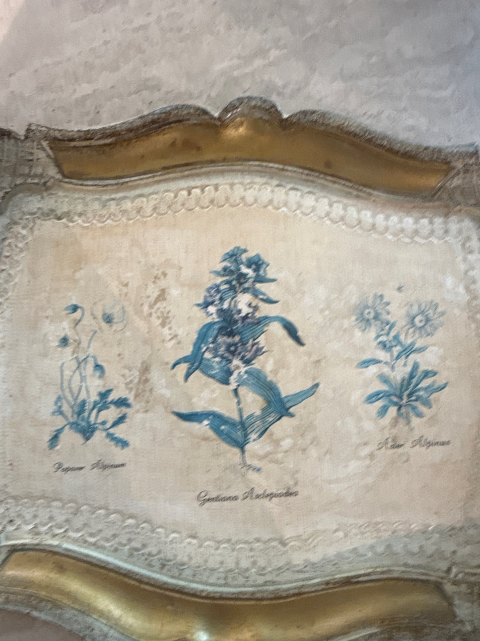 Serveringsbakke m. Blomster