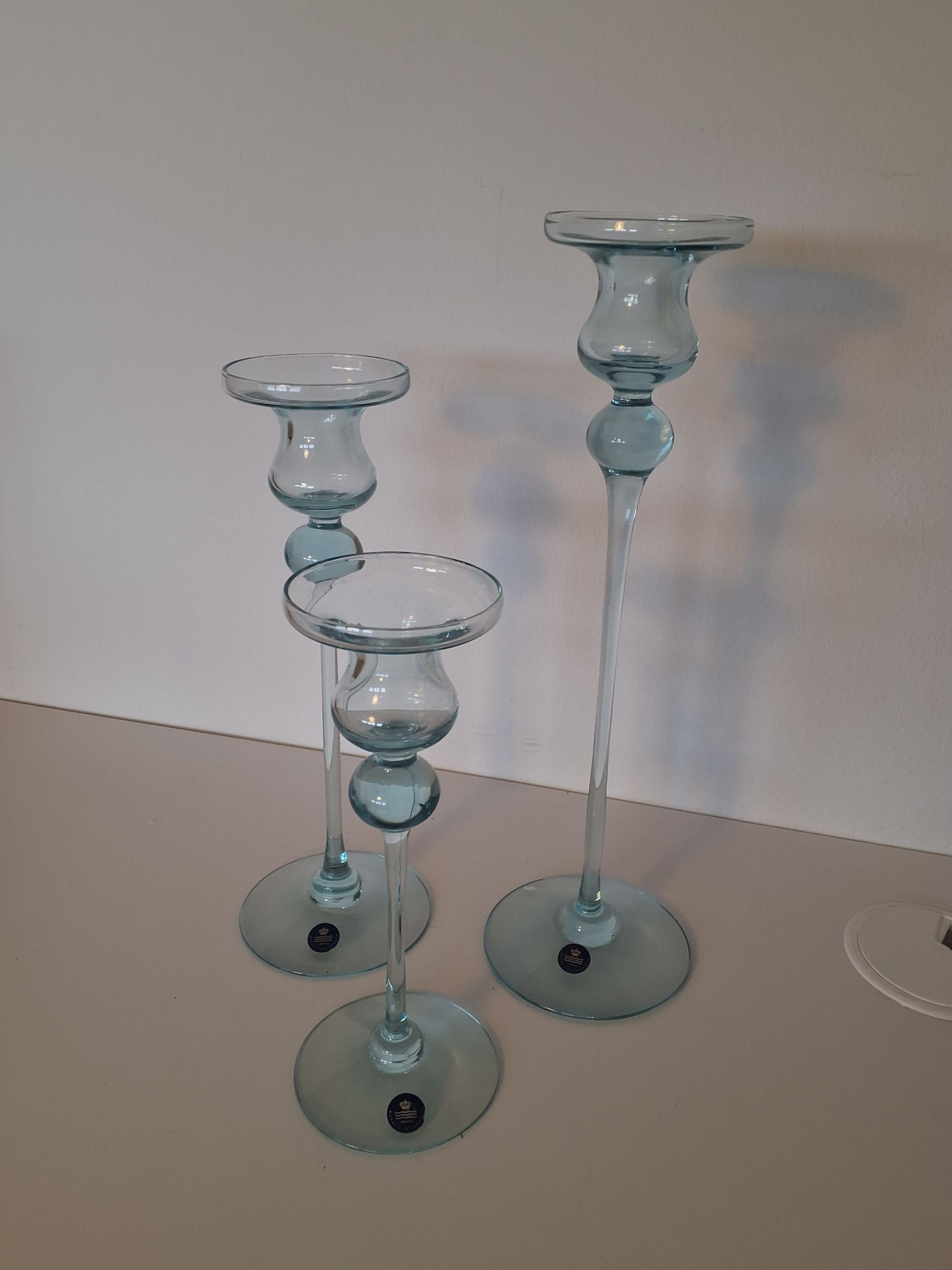 3 Holmegaard lysestager