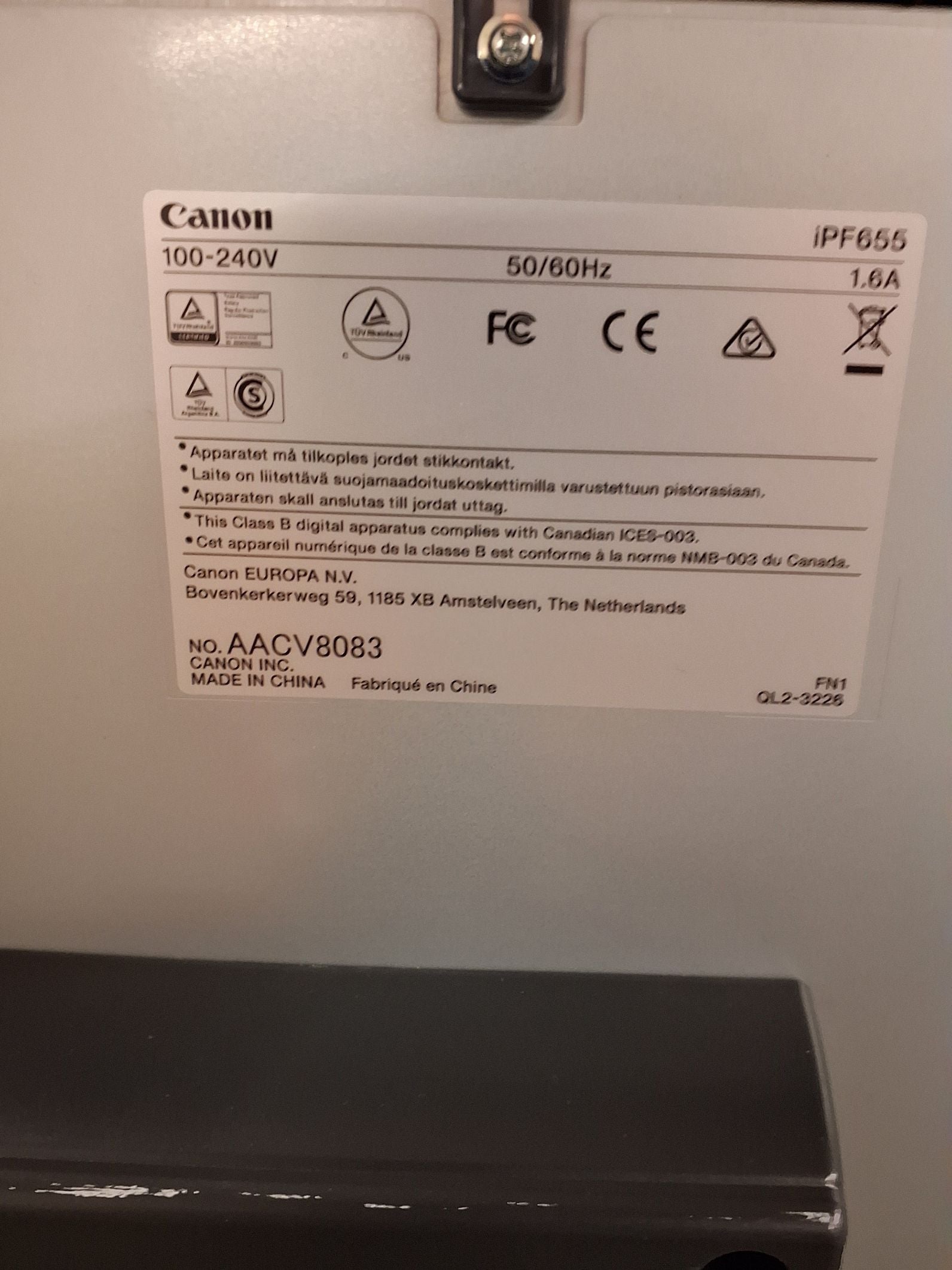 Plotter Canon iPF 655 - 9605