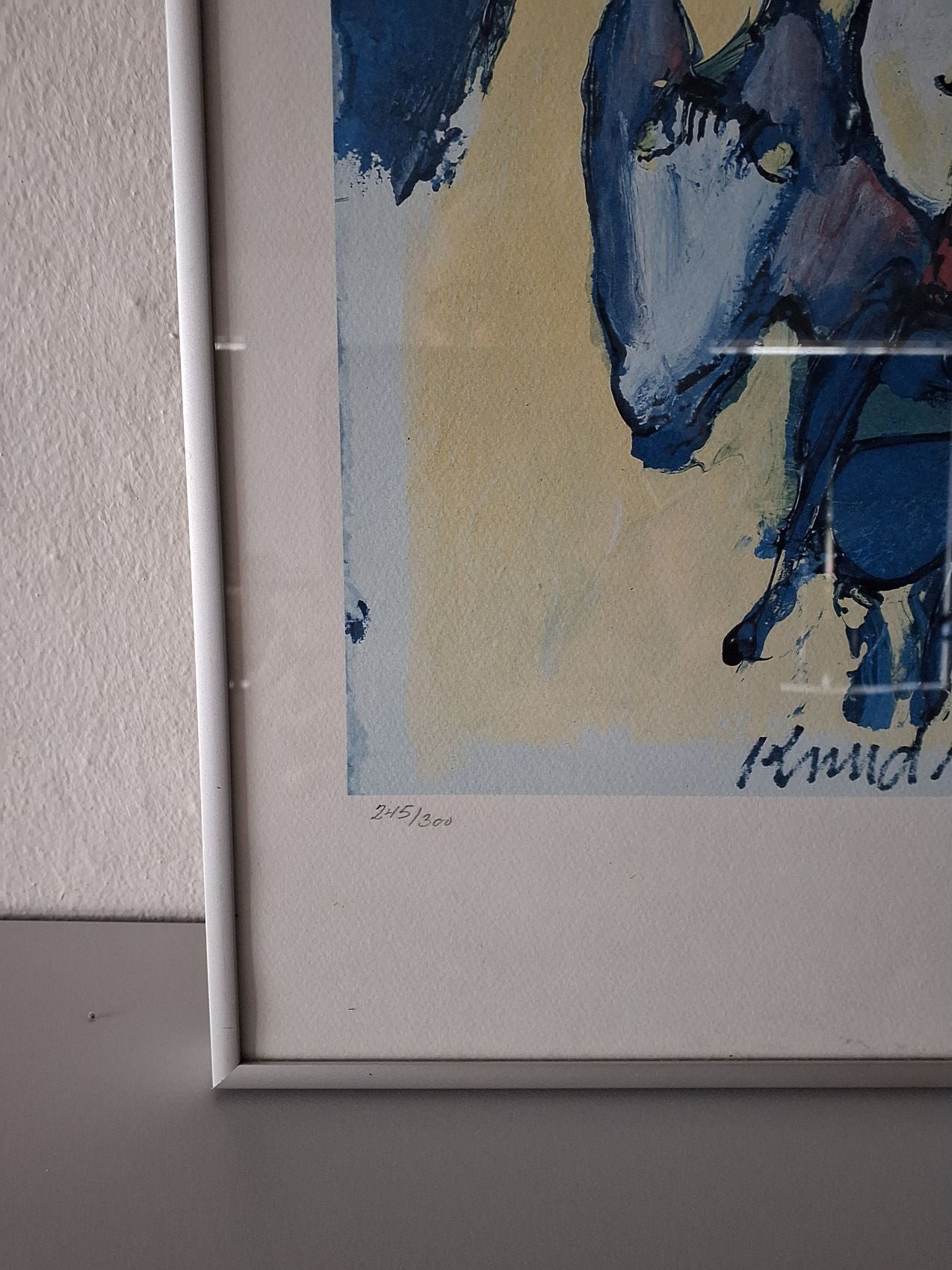 Signeret litografi af Knud Nielsen fra 1991