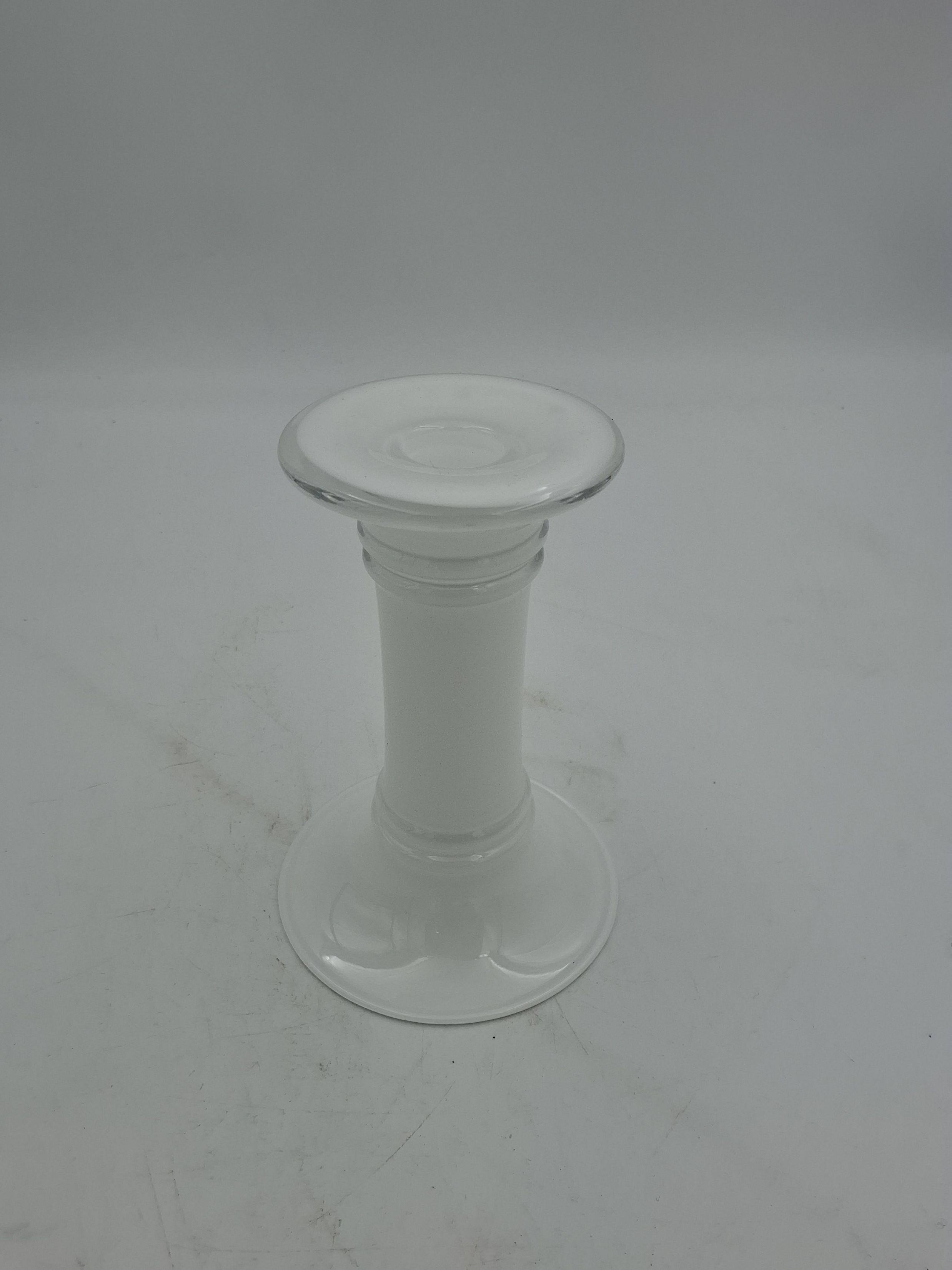 Holmegaard vendbar vase/lysestage, opalhvid,
