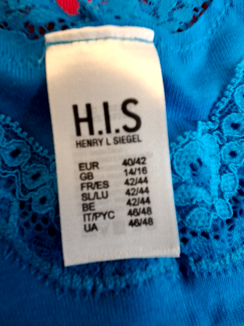 H.I.S Henry L Siegel toppe