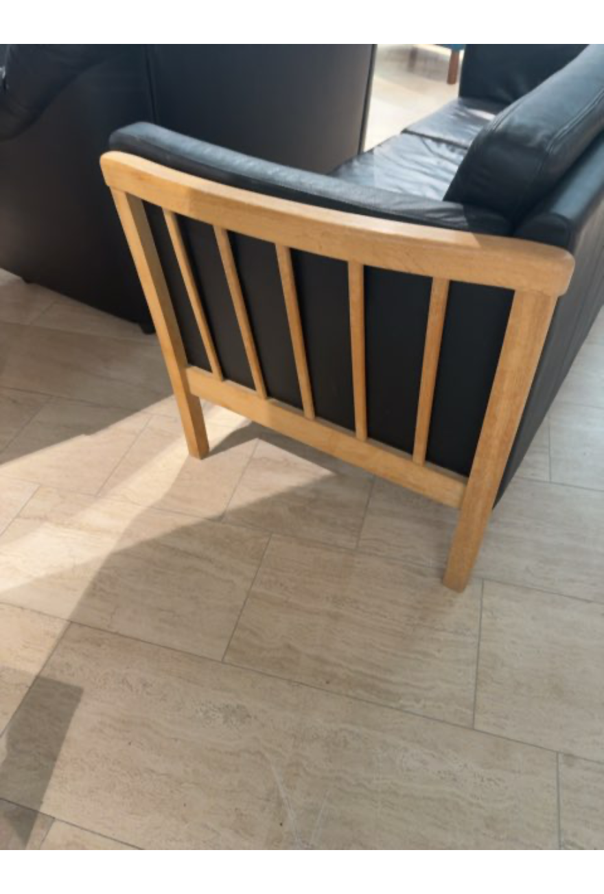 Sort sofa 3 Pers.