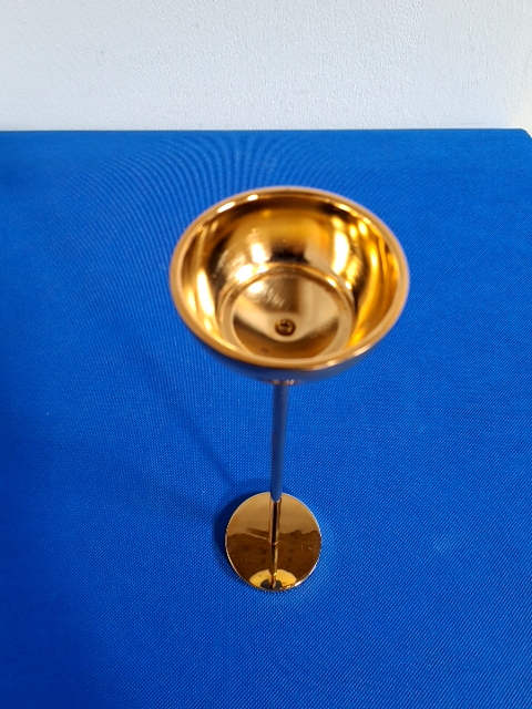 Fyrfadsstage 26 cm forgyldt