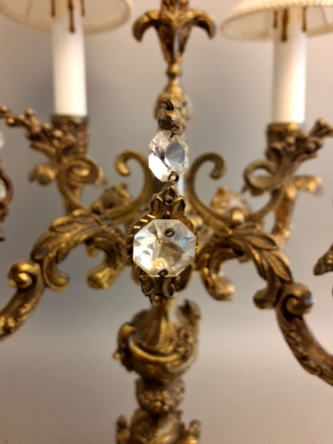 Vintage bordlampe i messing