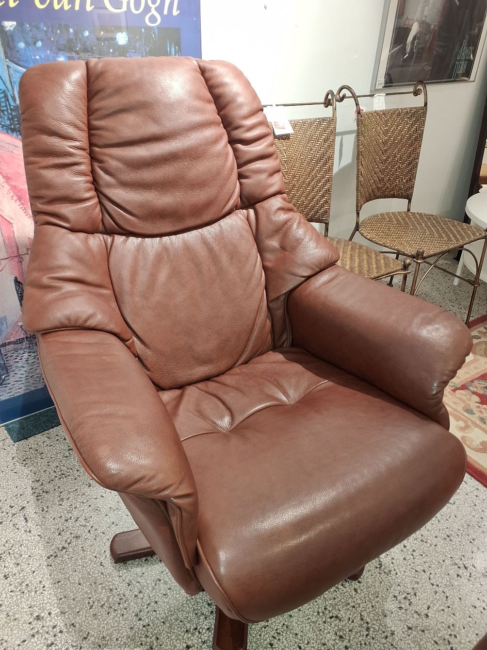 (4252)Lænestol m/skammel
