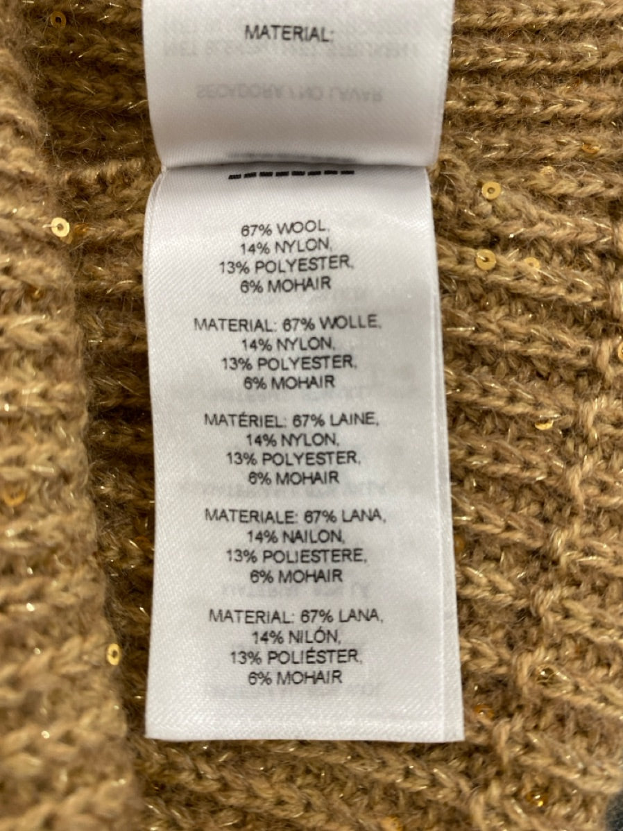 Lala Berlin strikhue med uld og mohair – beige/guld