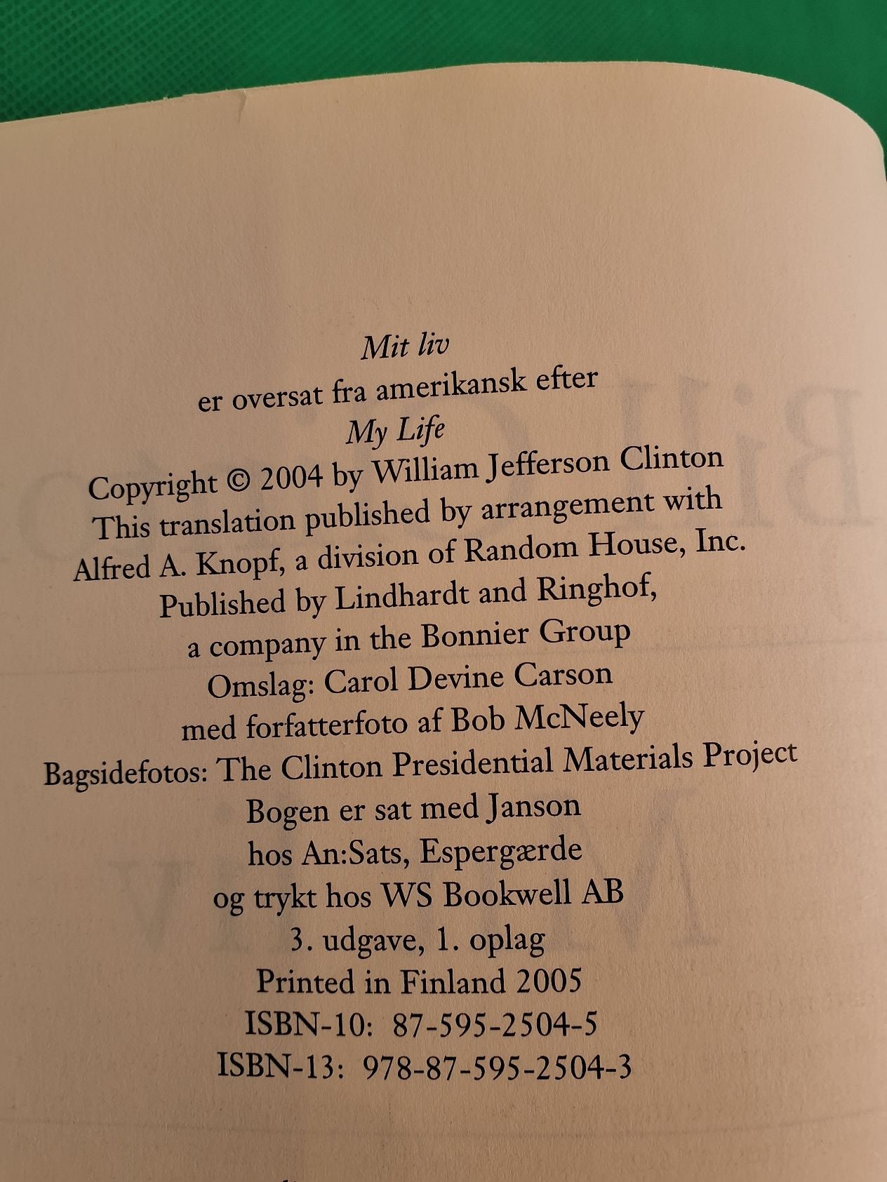 Bill Clinton: Mit liv