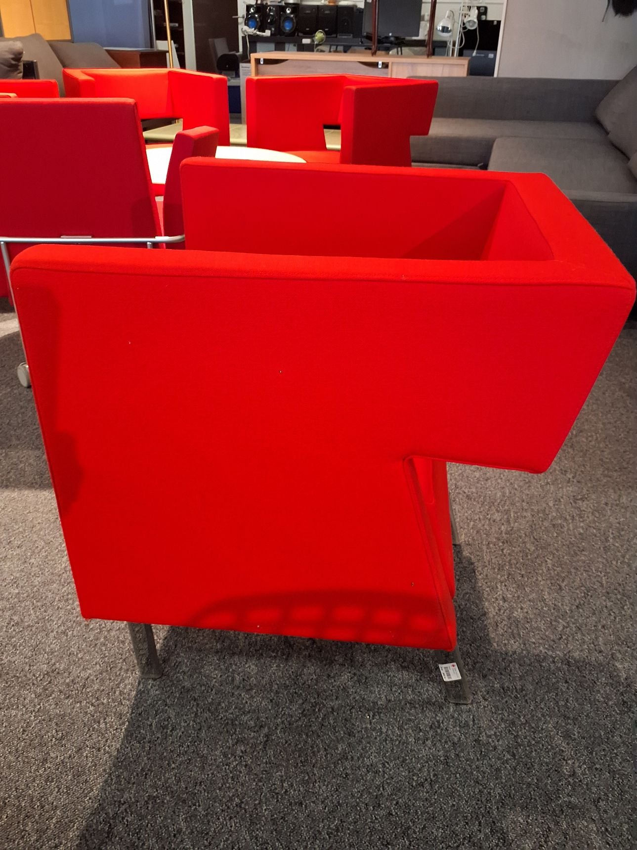 Rød lounge stol