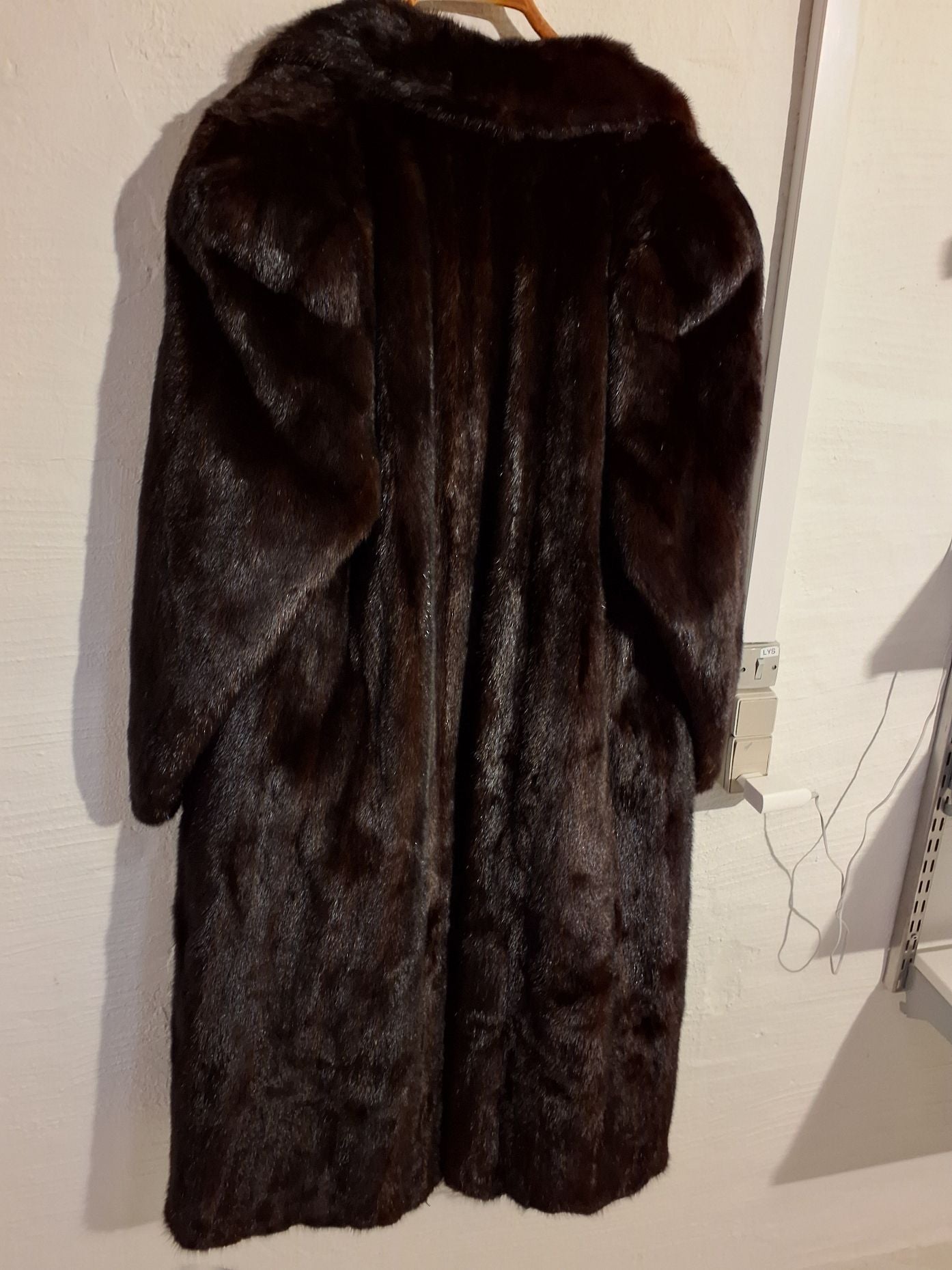 Ægte mink pels Lang