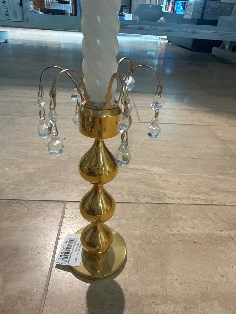 Lysestage guld stor