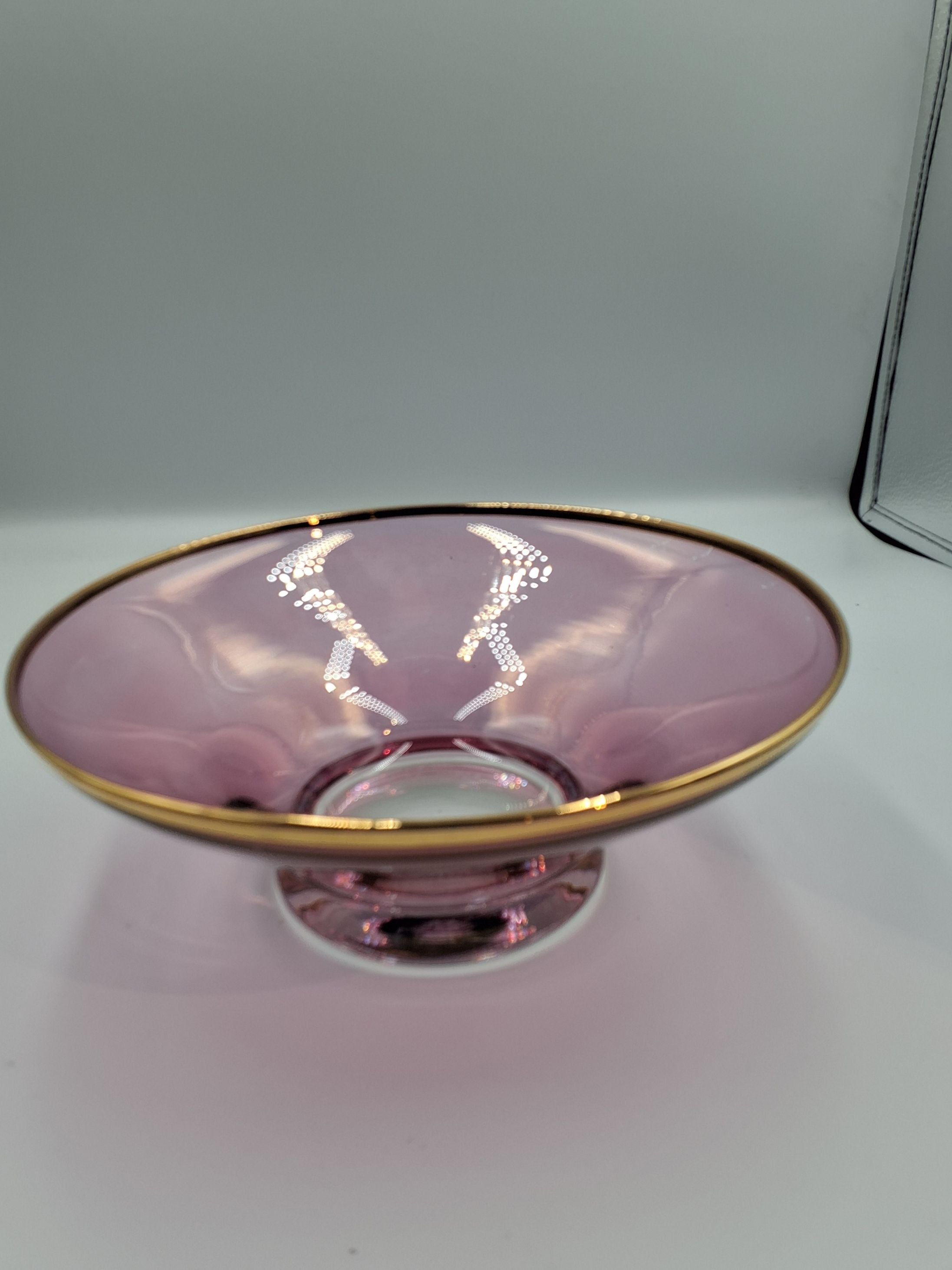 Rosa glasskål