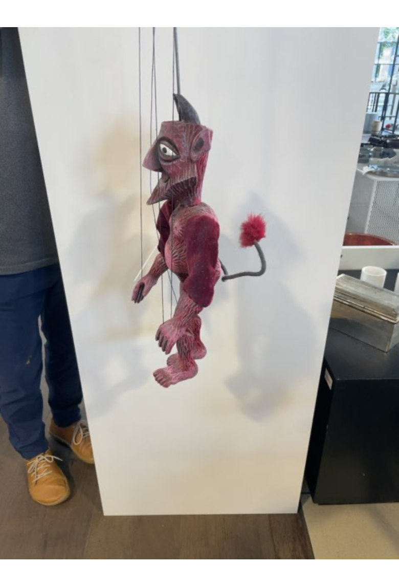 Marionet djævel dukke