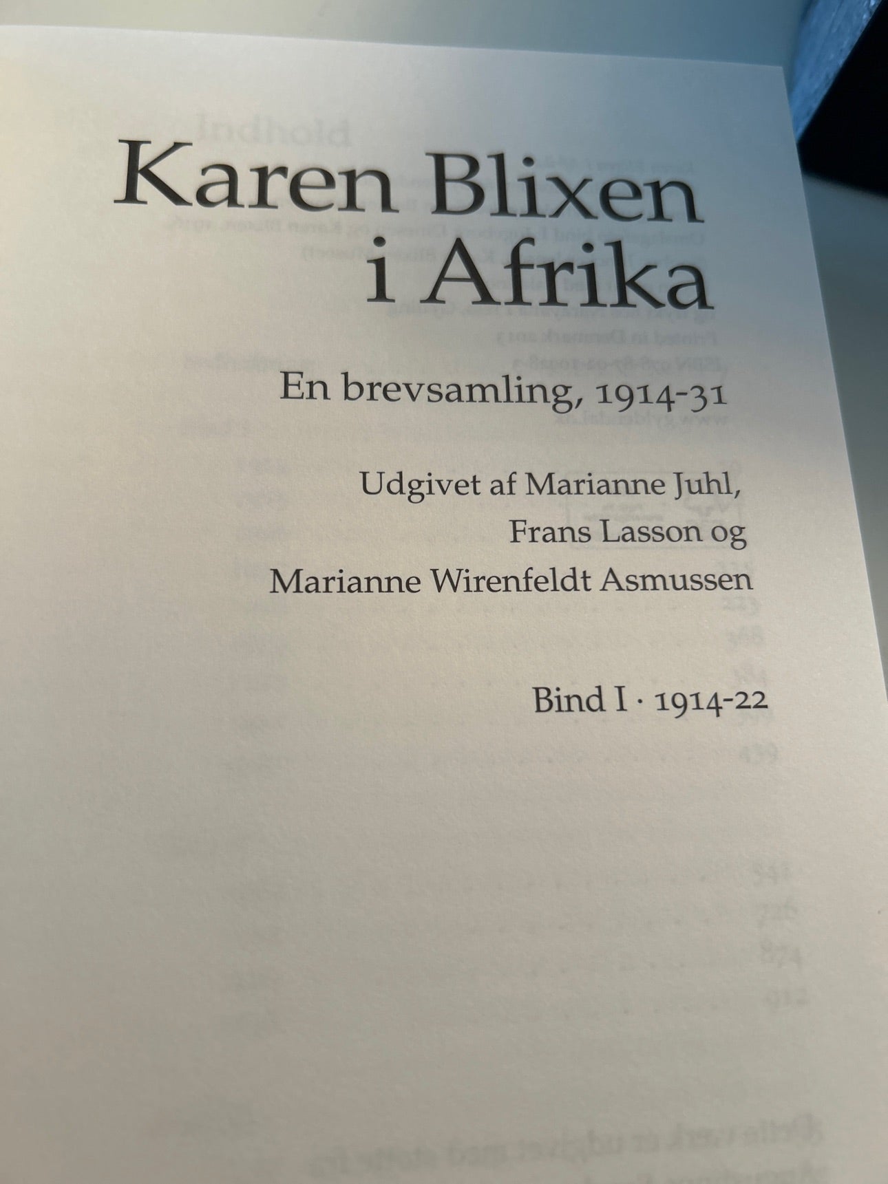 Karen Blixen - en brevsamling 1914-31