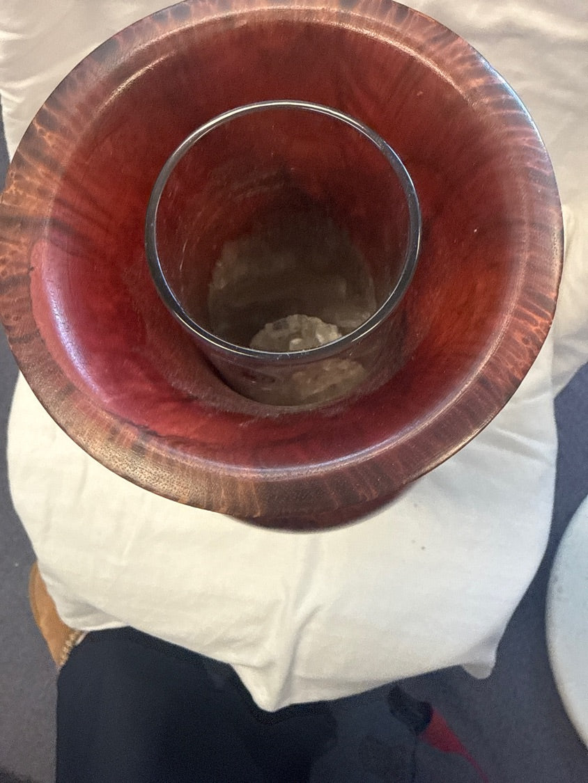 Træ vase