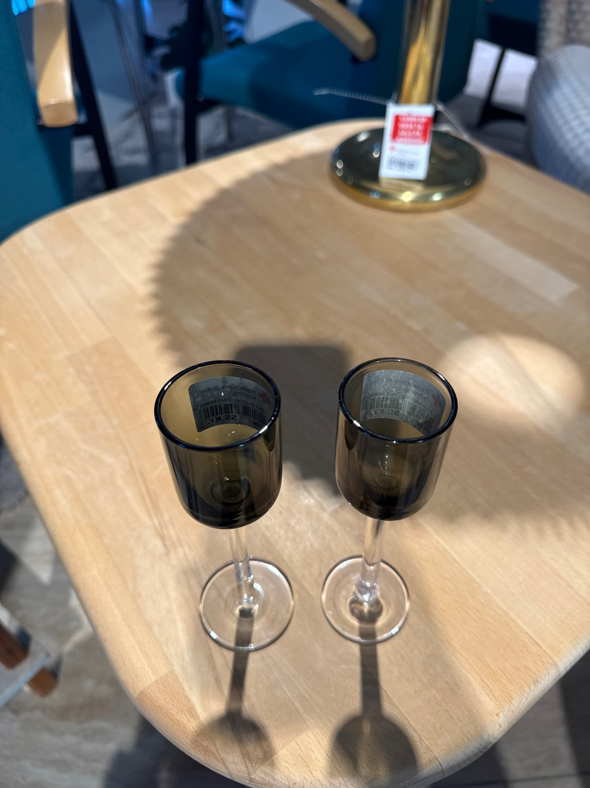 Snapseglas røgfarvet "Lyngaard"