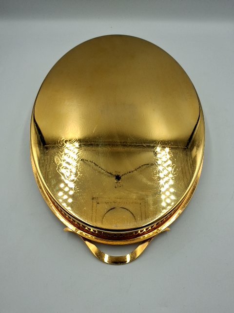 Serveringsfad belagt 24 k guld