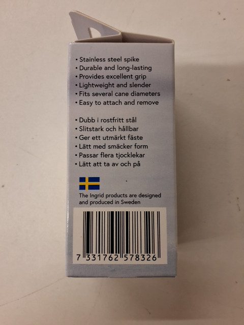 Ingrid Dupsko til krykker og stokke
