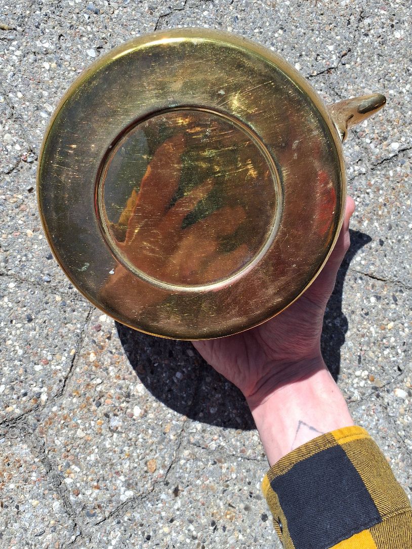 Gammel kettle i messing