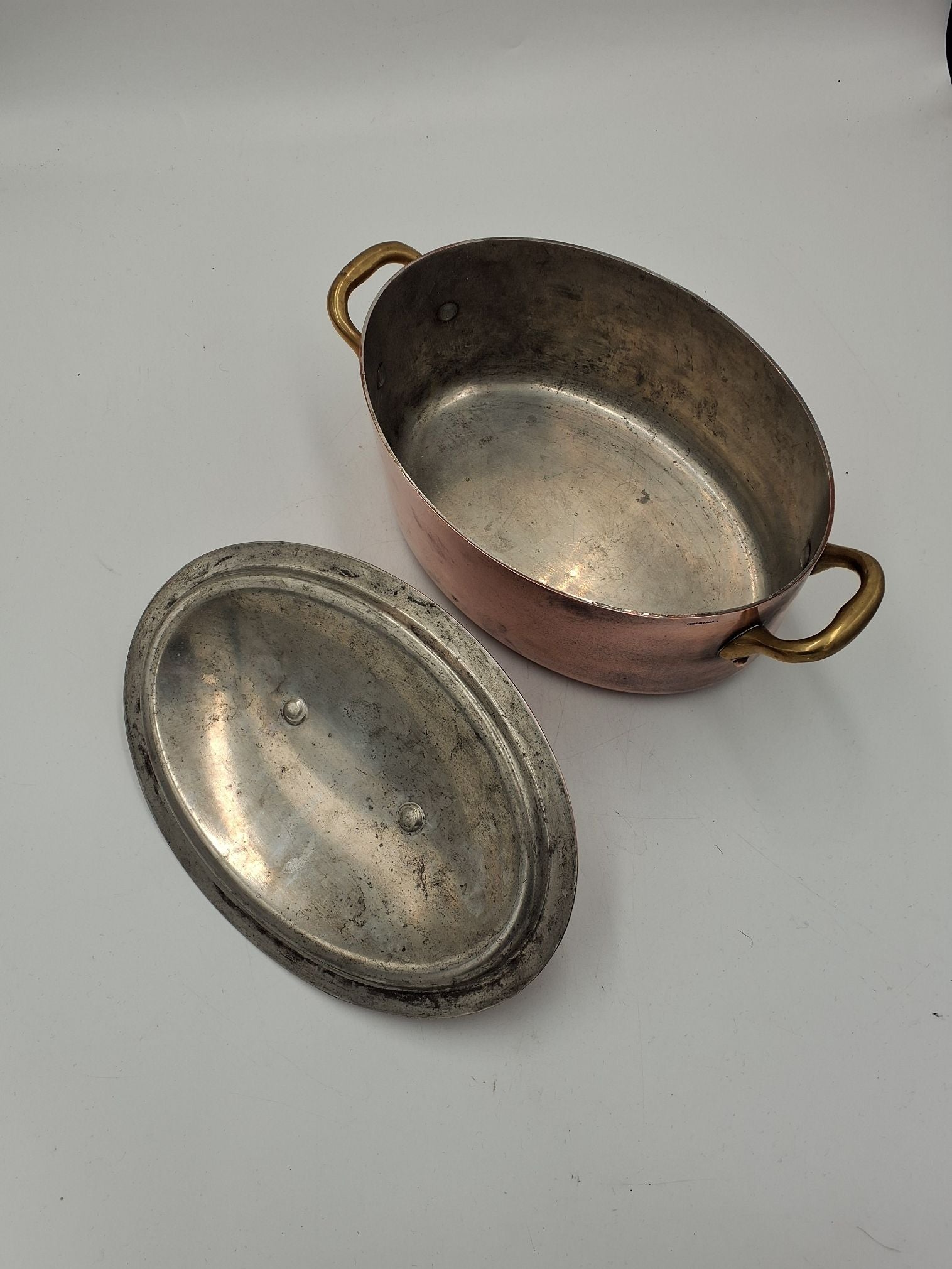 Oval kobber gryder