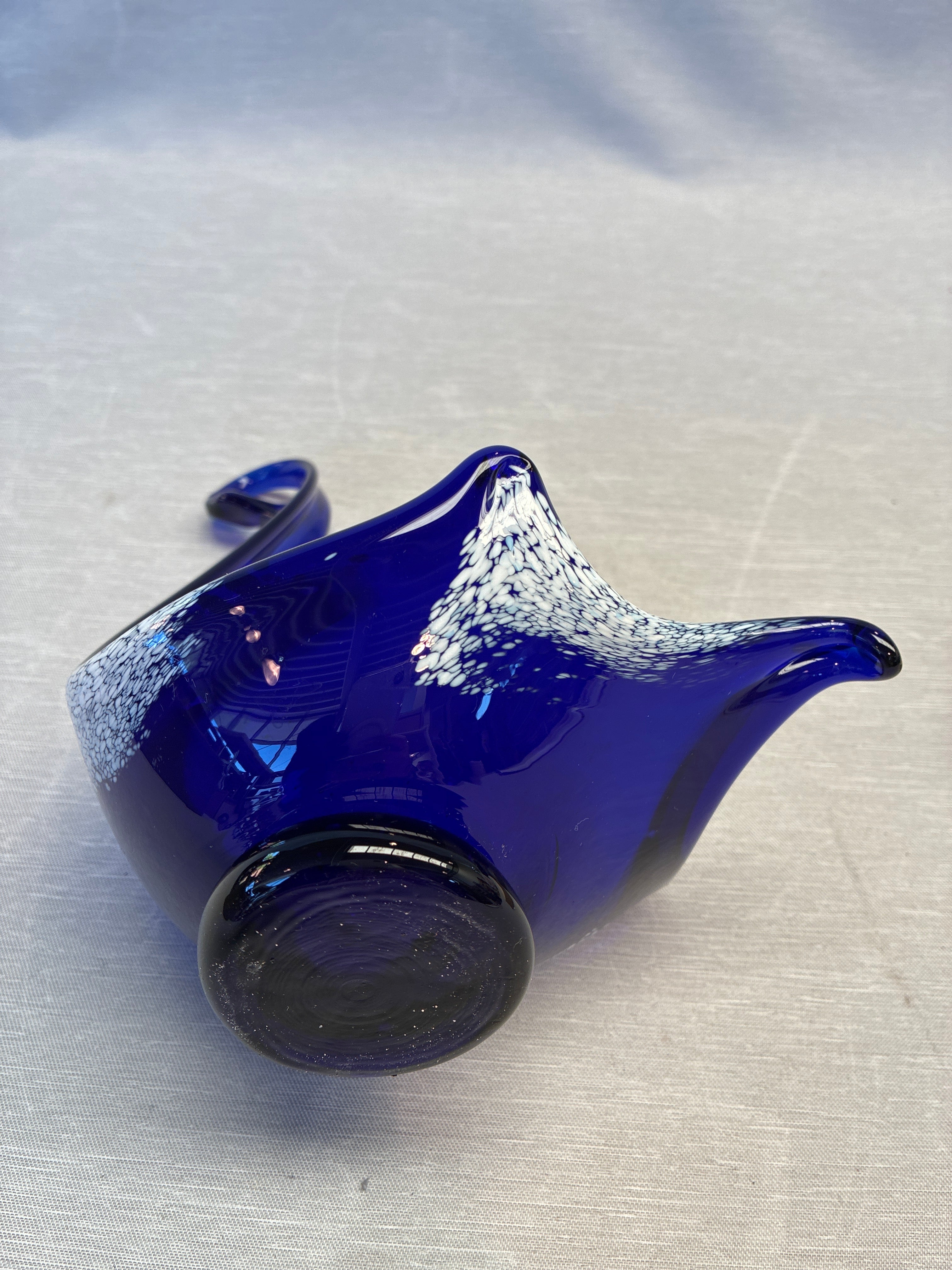 Håndlavet glas svane skåle