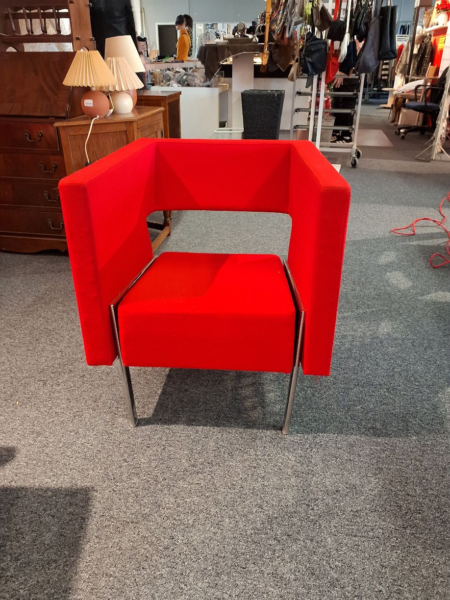 Rød lounge stol