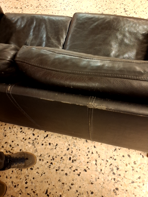 2 personer sofa   læder