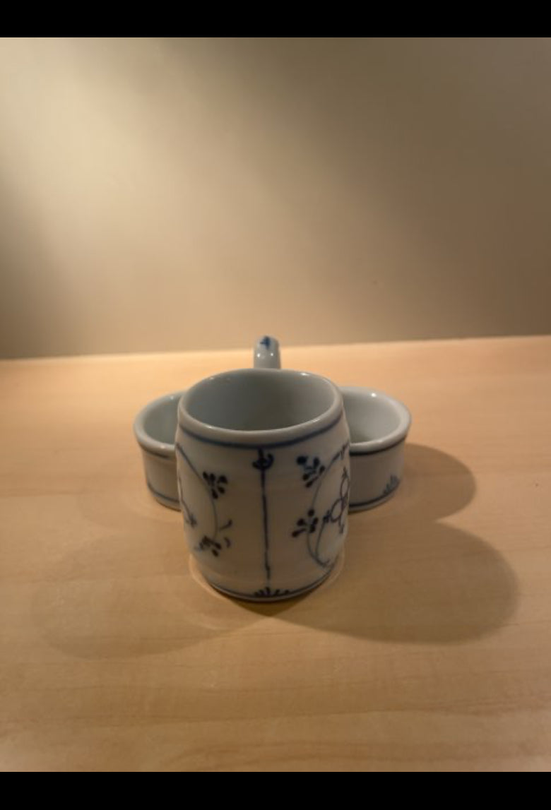 Musselmalet salt/peber holder