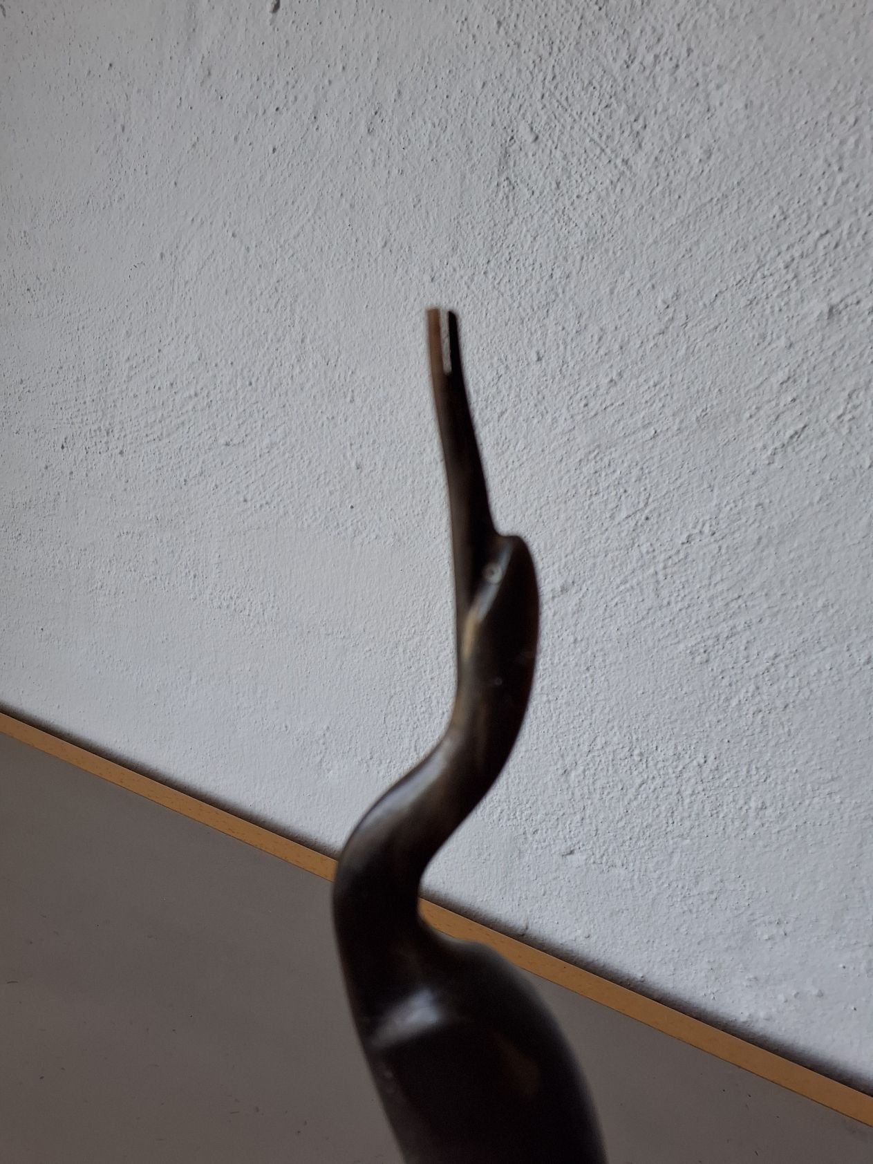Hejre udskåret i horn
