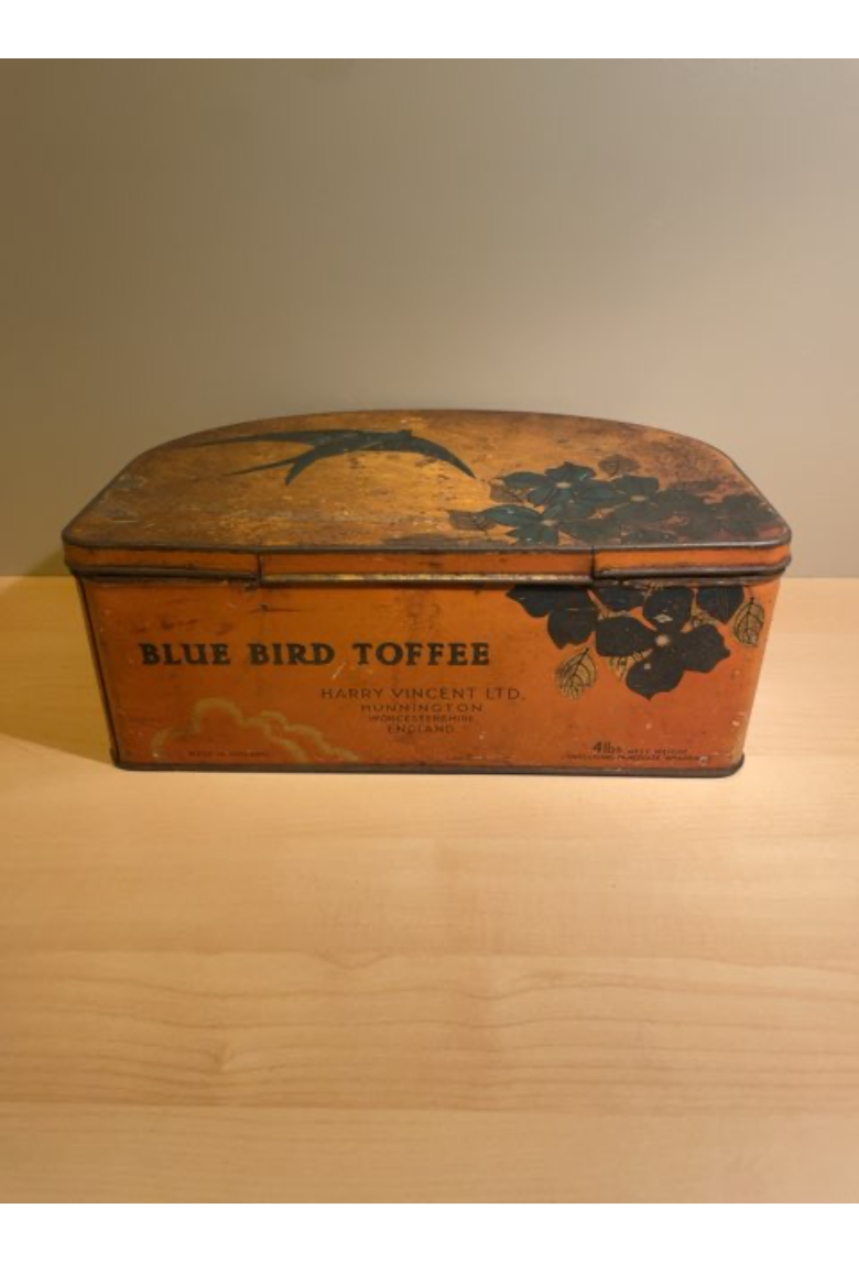 Vintage Blue Bird Toffee dåse