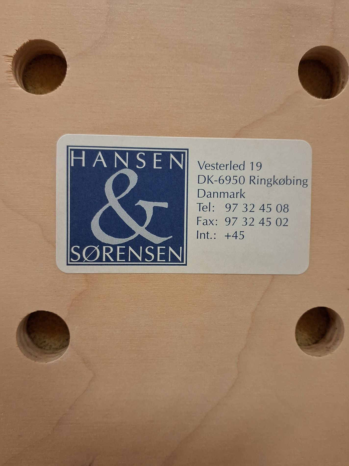 2 stk lyseblå Hansen & Sørensen Chairman stole