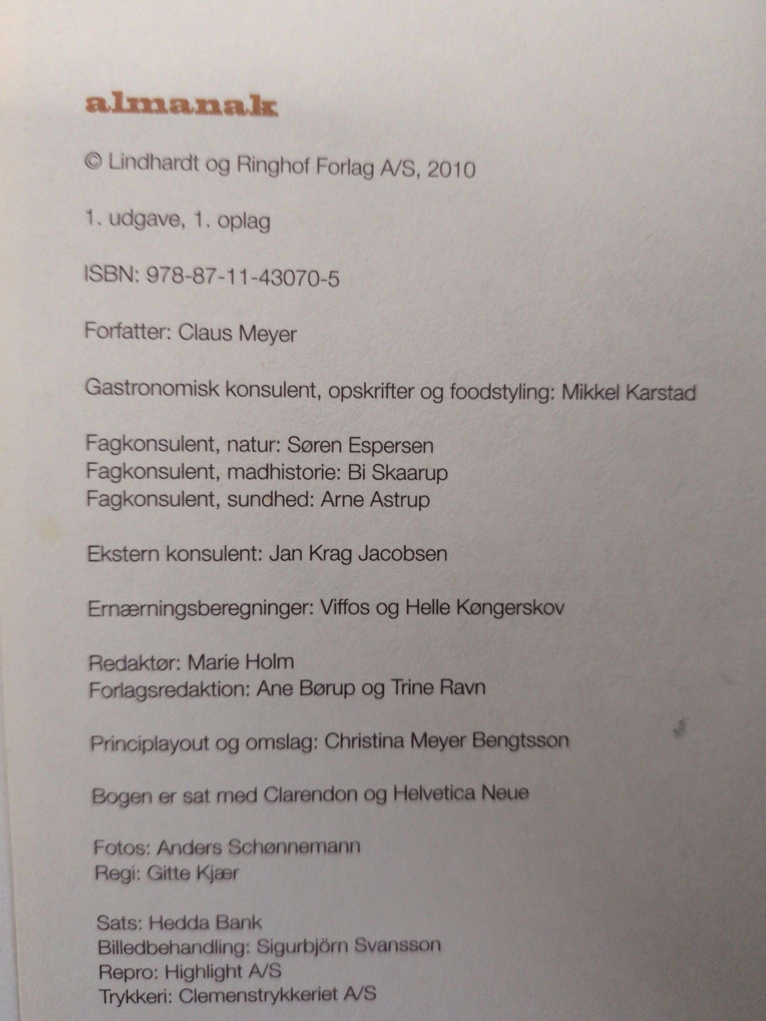 Bog: "Almanak" Claus Meyer