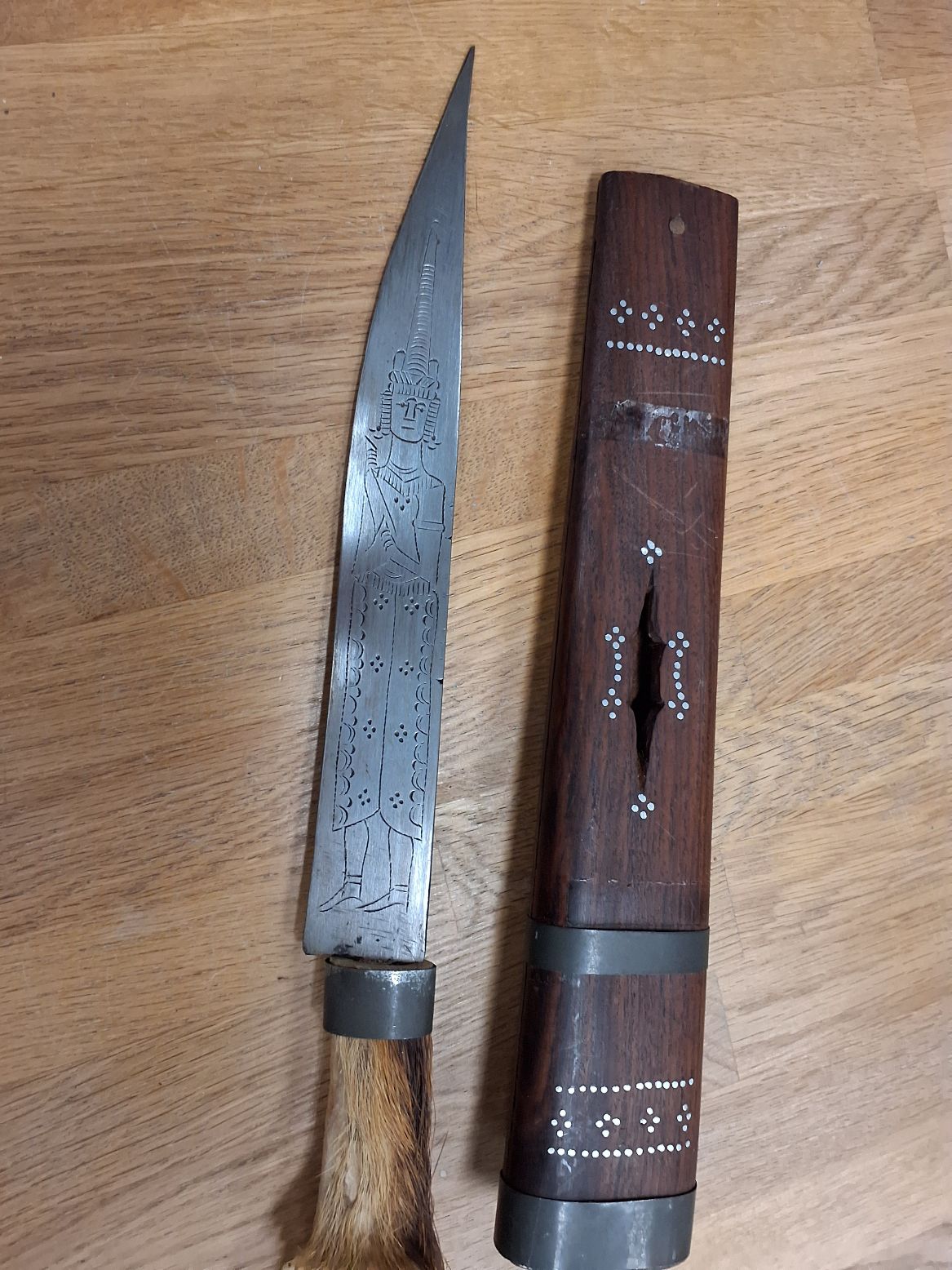 Jagtkniv, gammel finsk elghornskniv