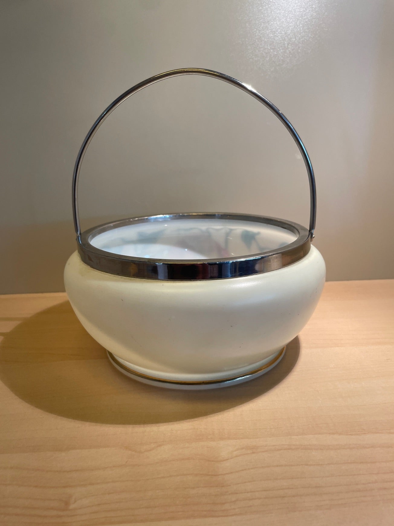 Glas Jordbær Skål m. Emalje deko