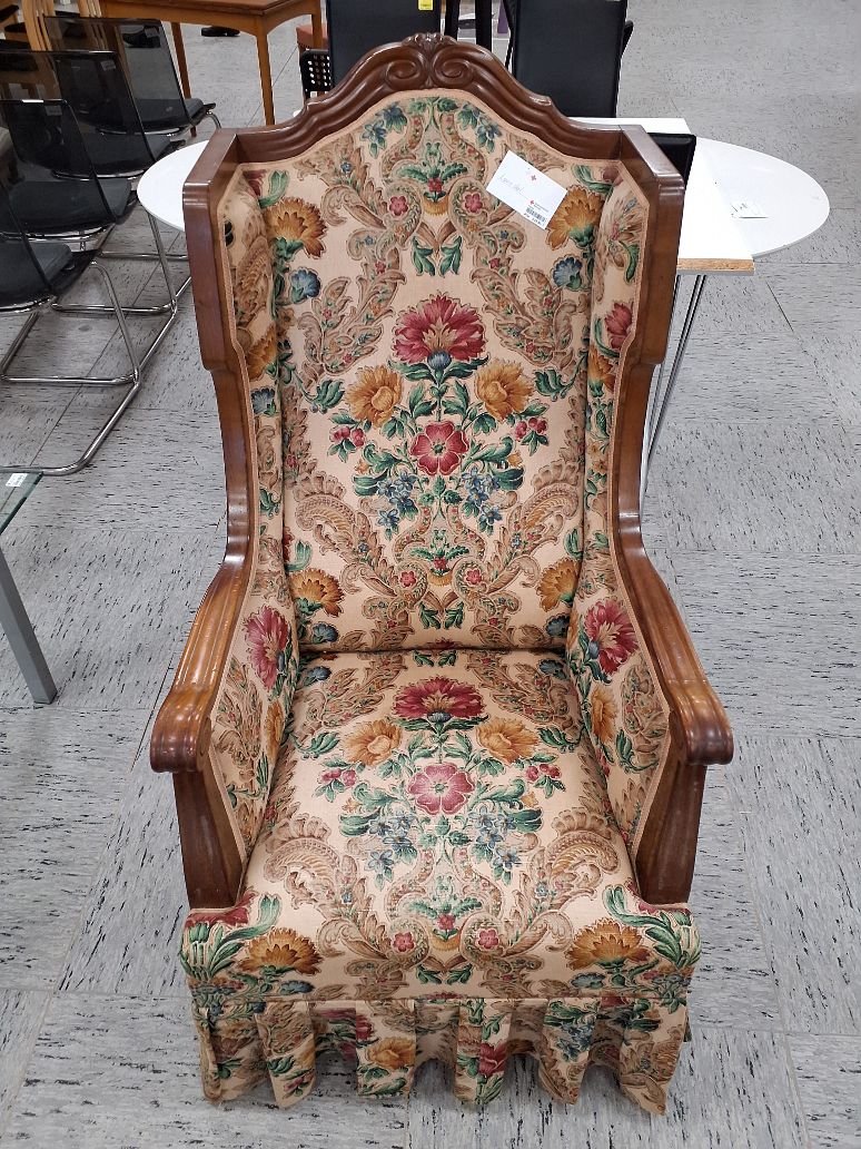 Vintage lænestol blomstret