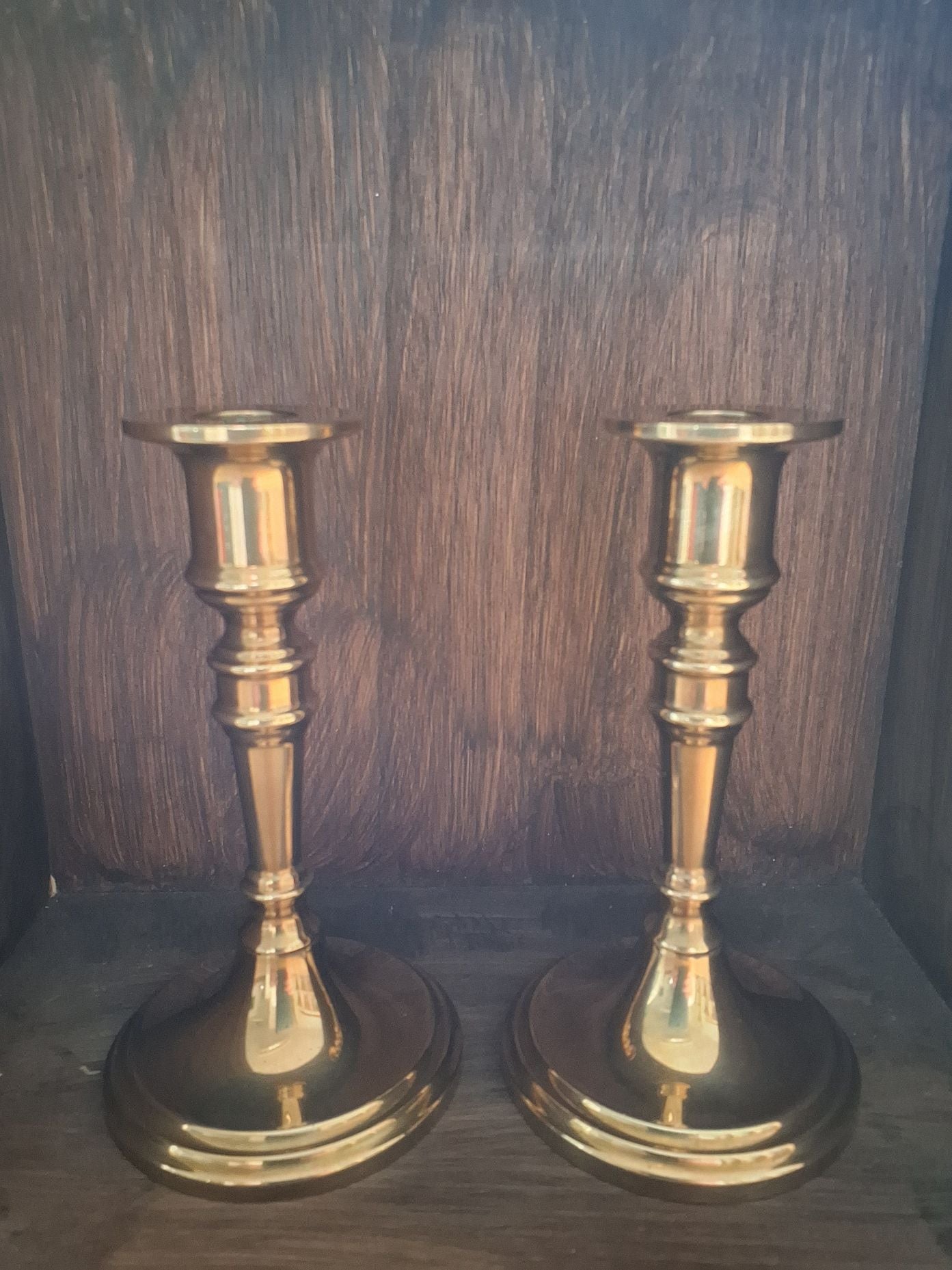 Messing lysestager (malm) - dansk håndværk (sæt)