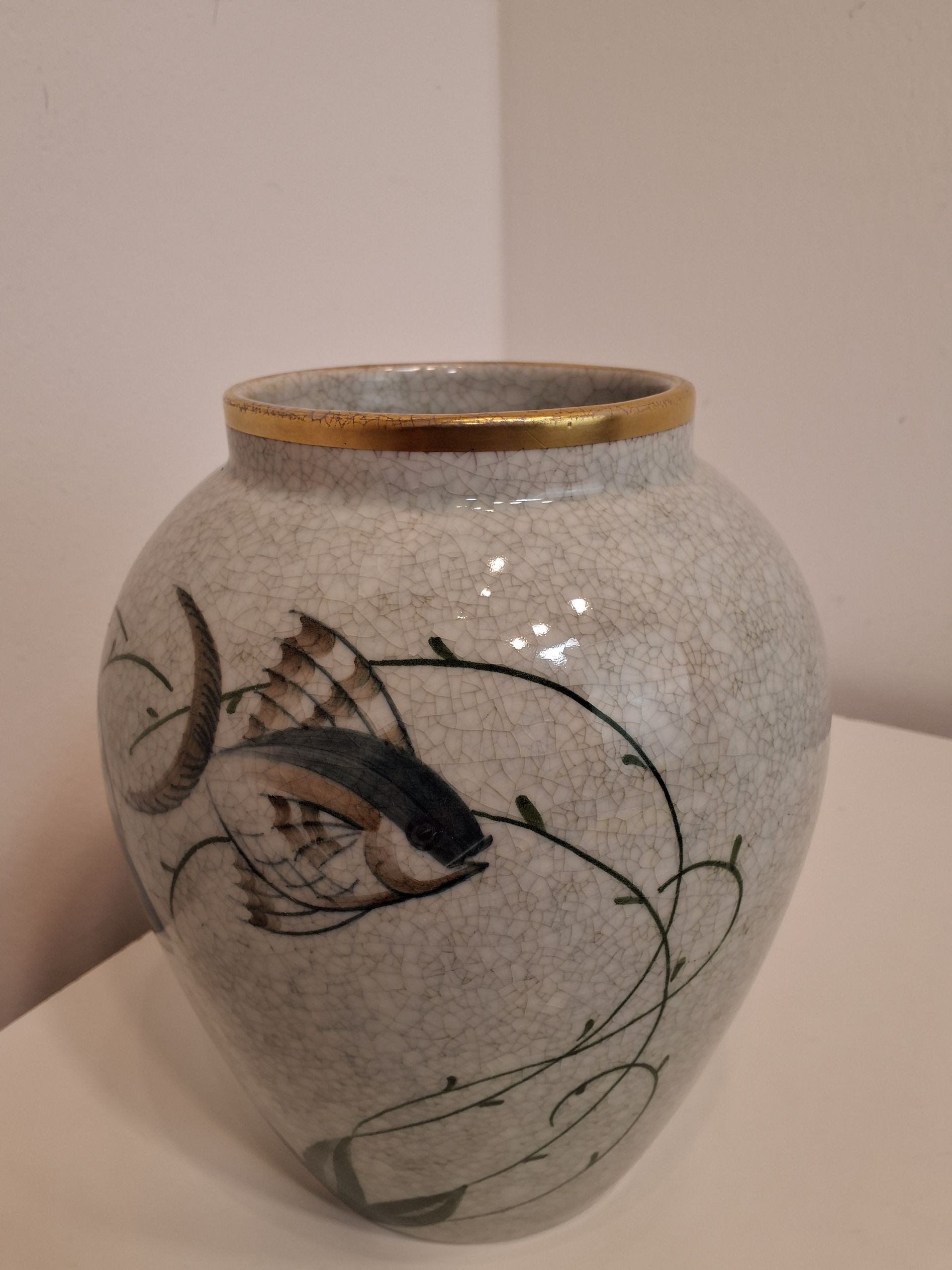 Krakeleret Lyngby vase