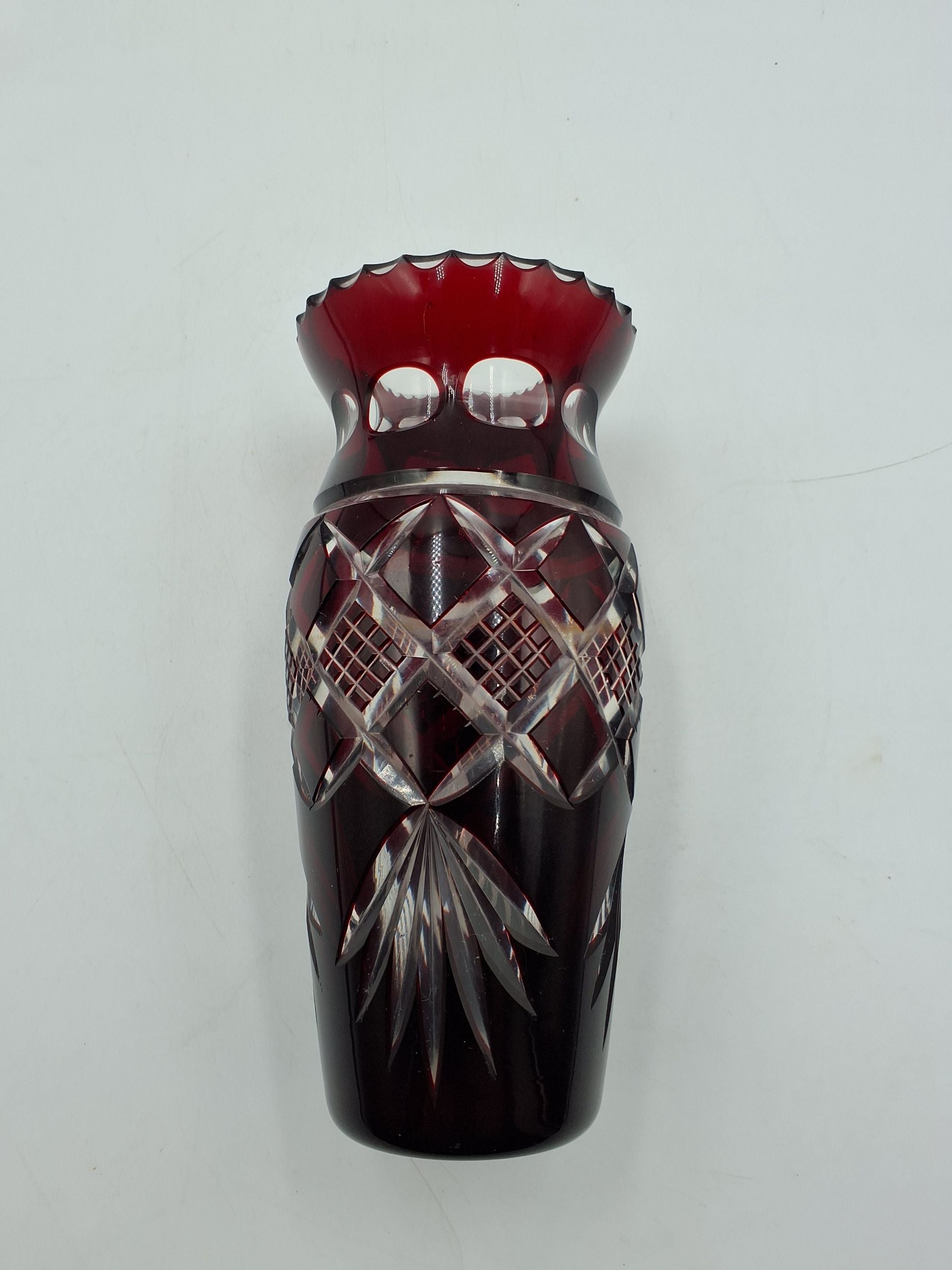 Böhmisk krystalgals vase