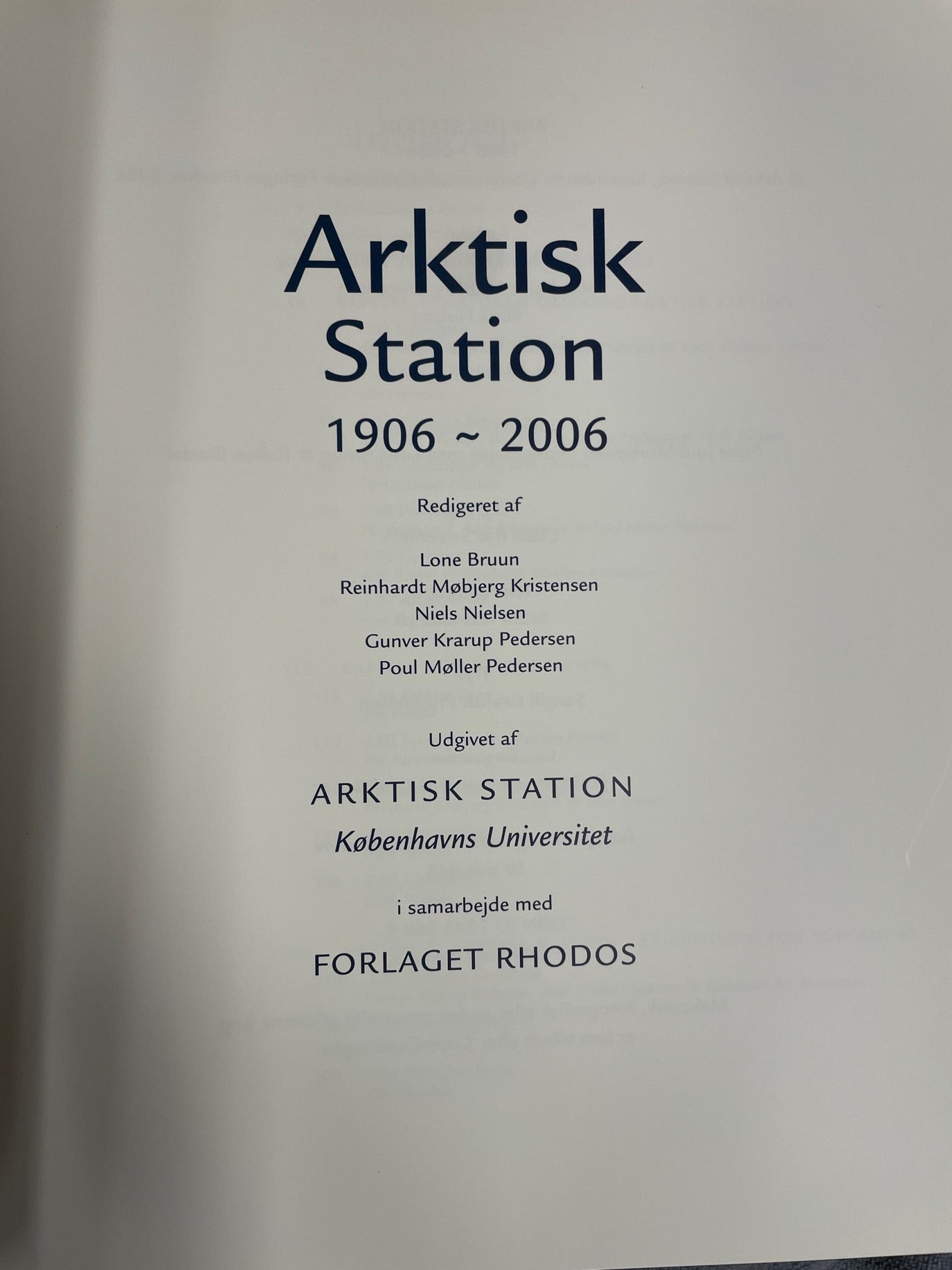 Arktisk Station 1906-2006