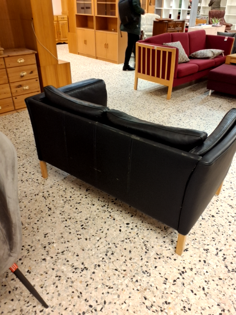 2 personer sofa   læder