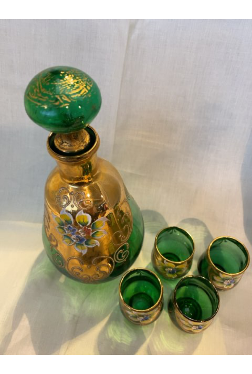 Mourano karaffel og 4 glas
